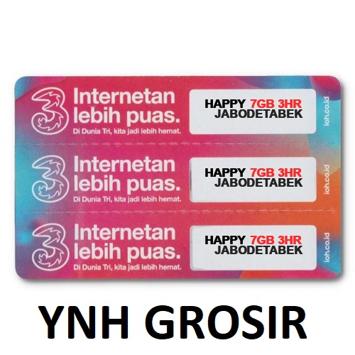 VOUCHER THREE HAPPY 7GB 3HR JABODETABEK